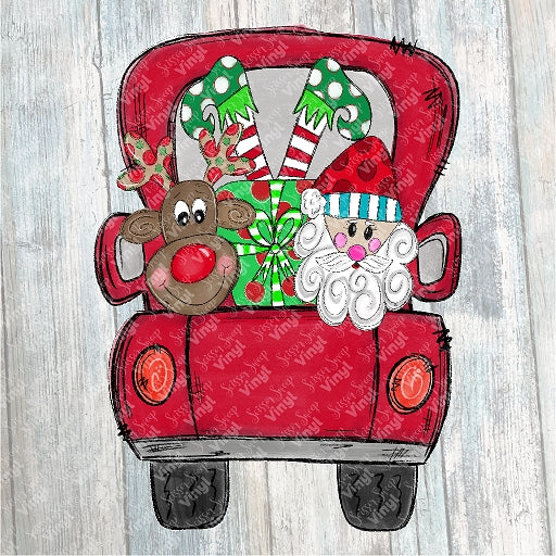 0689 - Red Christmas Truck