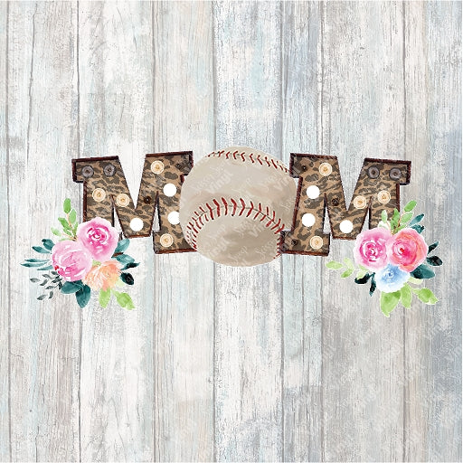 0226 - Leopard and Roses Baseball Mom