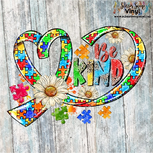 1376 - Be Kind Puzzle Heart
