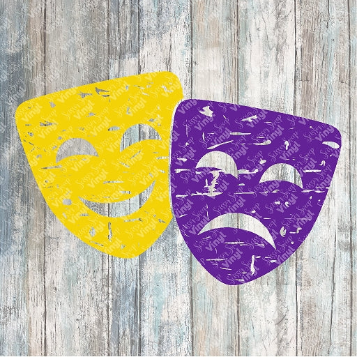 0045 - Distressed Carnival Masks