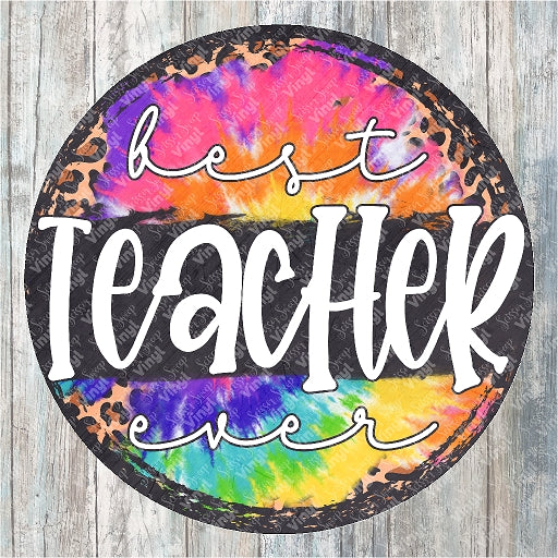 0487 - Best Teacher Ever Tie Dye