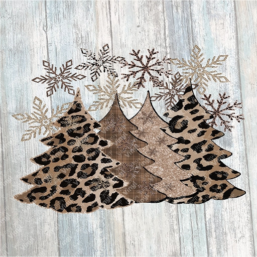 0778 - Leopard  Trees and Snowflakes