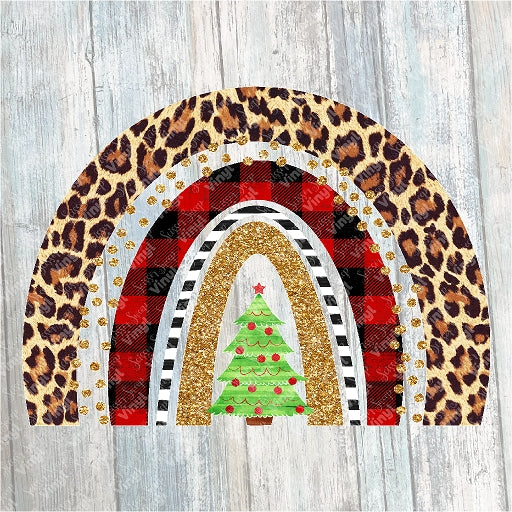 0791 -  Leopard Christmas Rainbow