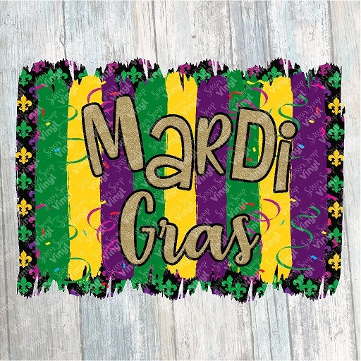 0932 - Mardi Gras Brushstrokes