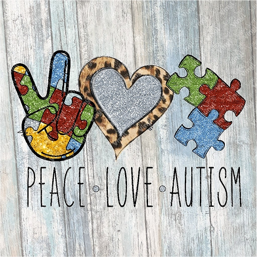 1093 - Peace Love Autism Leopard
