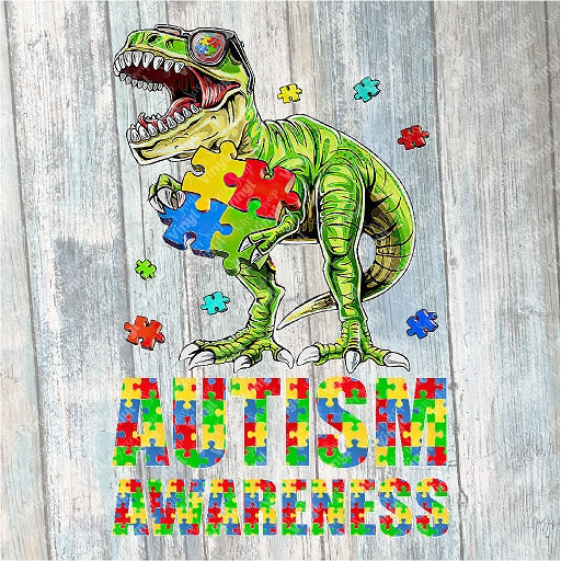1114 - Autism Awareness Dino