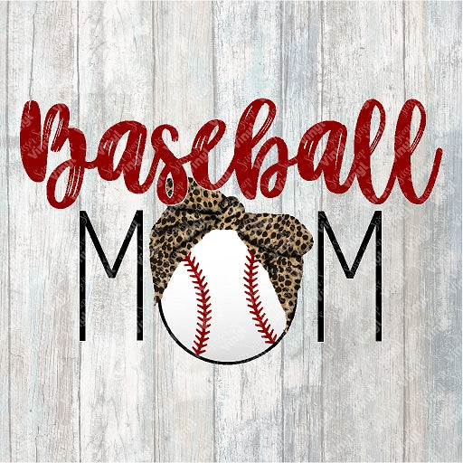 0229 - Baseball Mom Leopard Bow