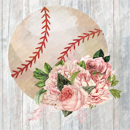 254 - Floral Roses Baseball