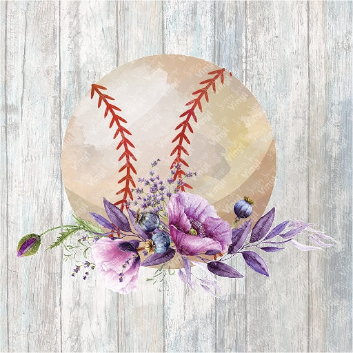 255 - Purple Floral Baseball